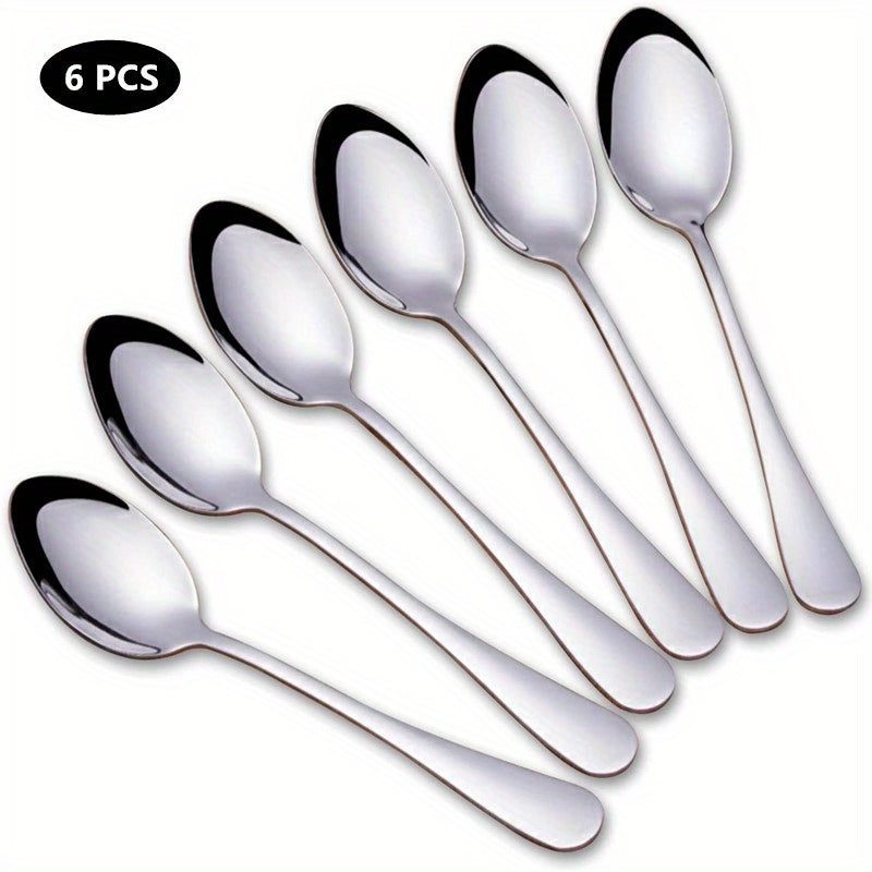 24pcs Stainless Steel Soup Coffee Milk Stirring Dessert Spoon