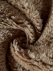  Fuzzy Fleece Zipper Front Lounge Coat