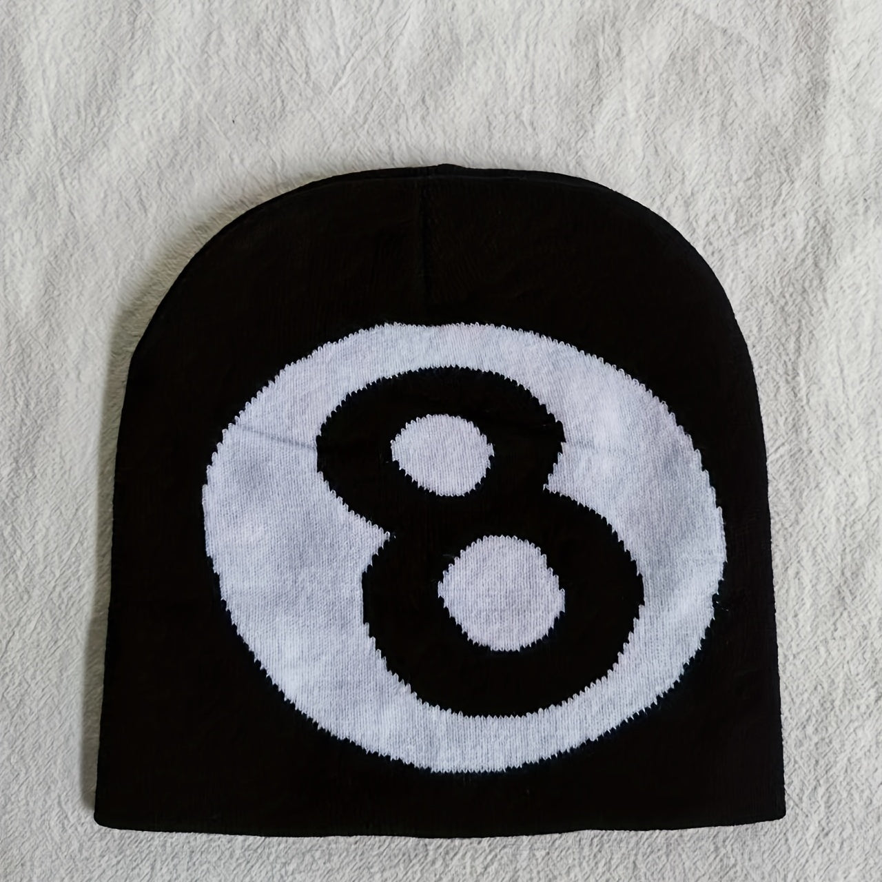 Jacquard Hip Hop Beanie Double Knitted Y2K Skull Cap Unisex Warm Knit Hat