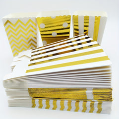 12pcs Dot Wave Striped Popcorn Boxes for Xmas Weddings Birthdays