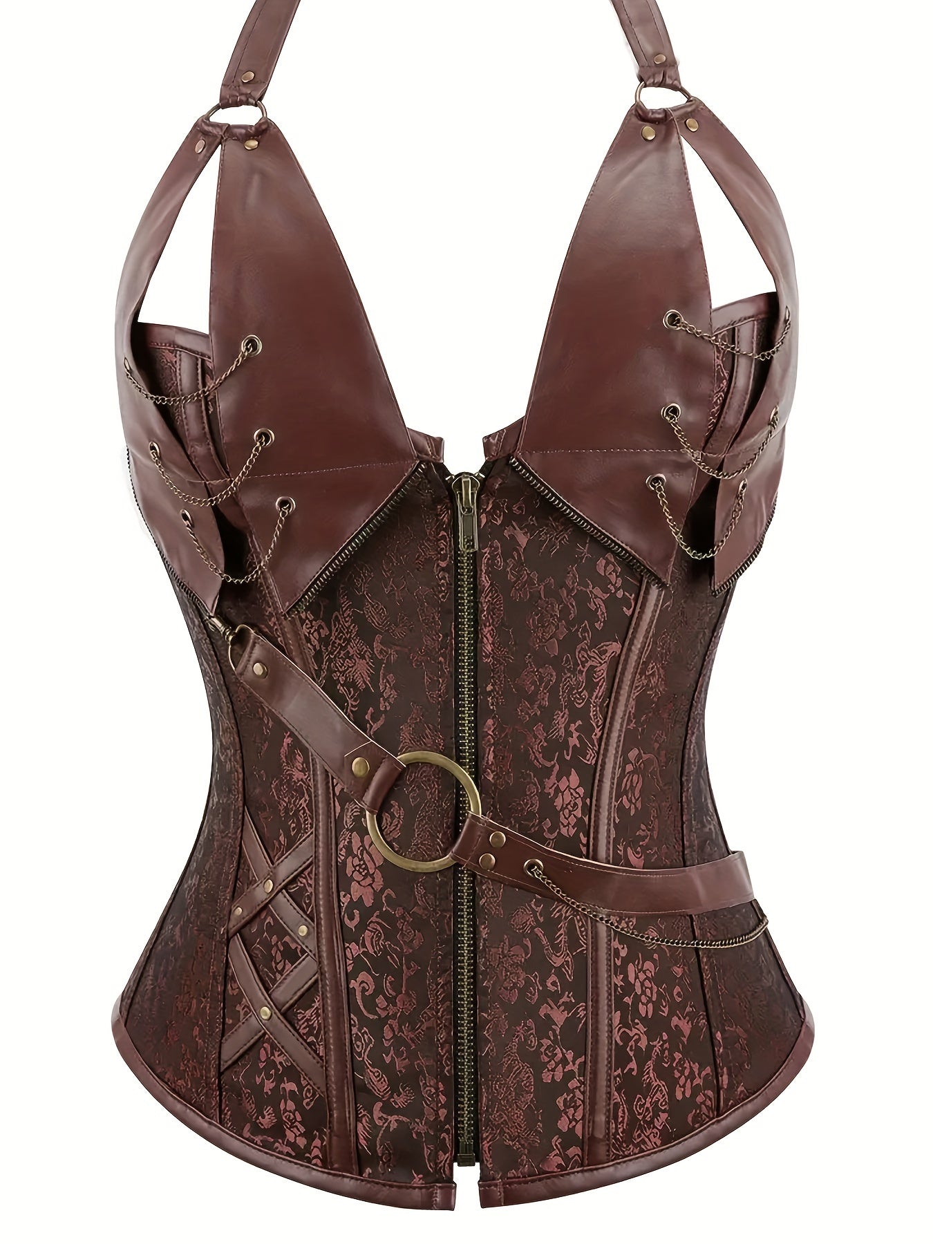 Zipper Halter Corset Gothic Body Shaper Women's Lingerie