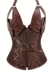 Zipper Halter Corset Gothic Body Shaper Women's Lingerie