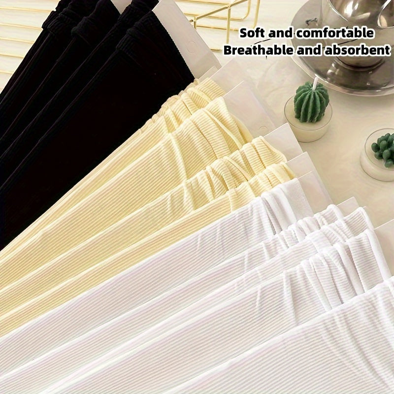 5 Pairs Solid Socks Comfy & Breathable All match Socks Women's Stockings