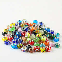 30-50-100pcs 15x11mm Large Hole Glass Bead Loose Bead DIY Jewelry Accessories