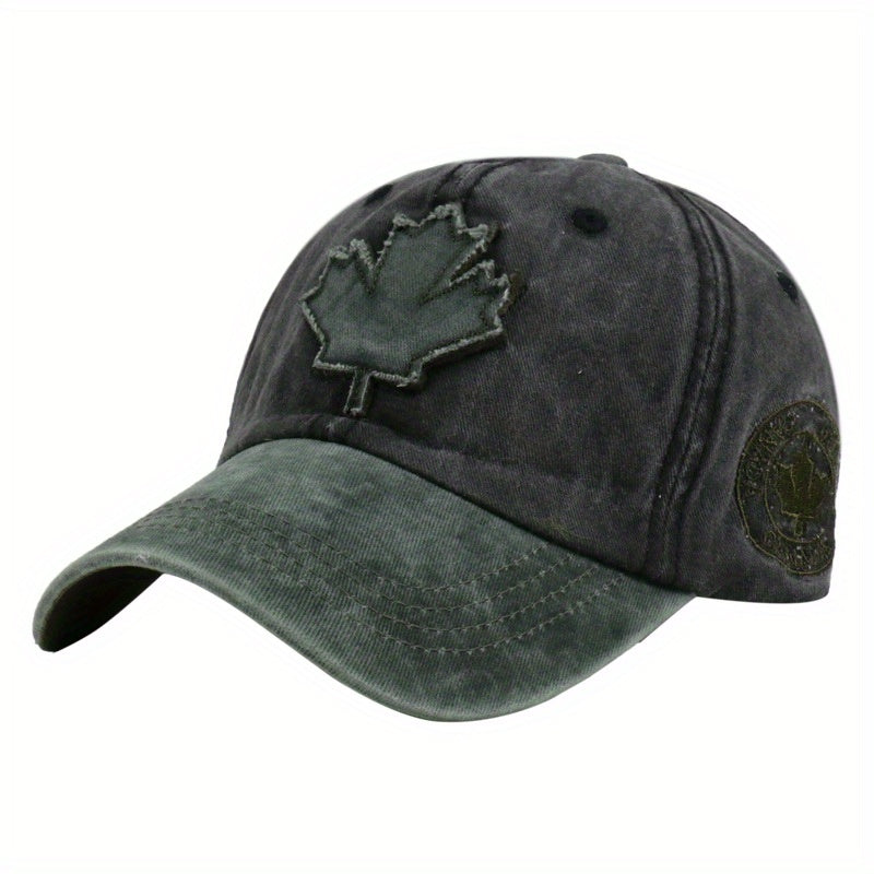 Maple Leaf Baseball Cap Washed Duck Cap Spring Summer Outdoor Hat