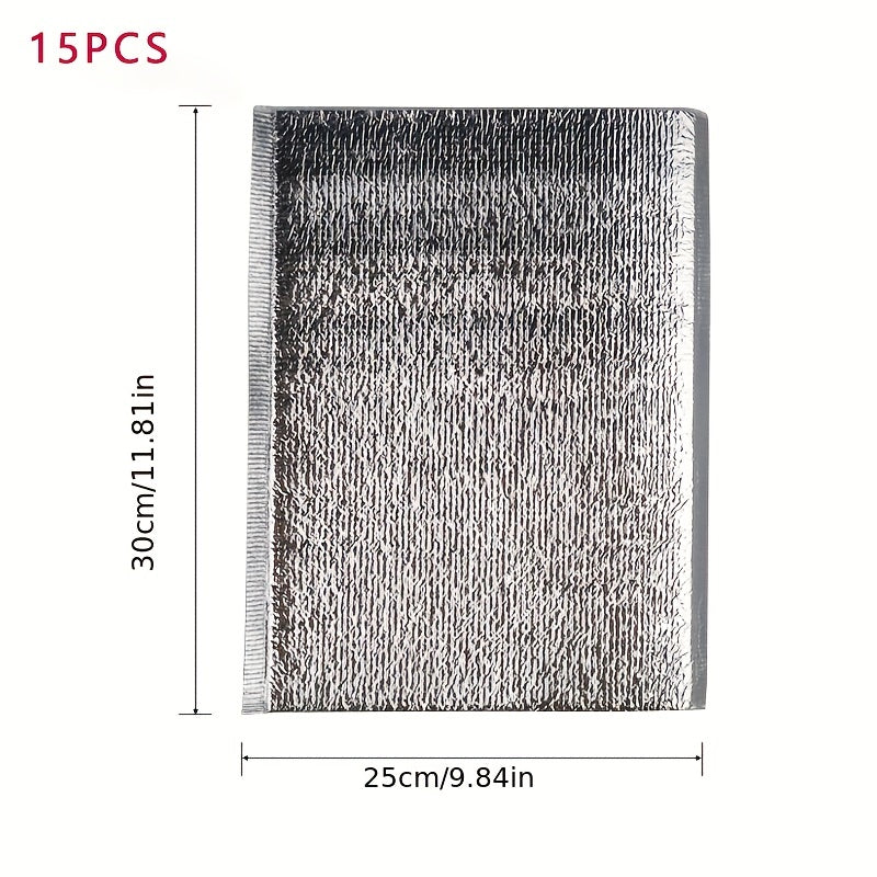 15 Pcs Aluminum Foil Insulated Food Storage Ice Bag Picnic Bags