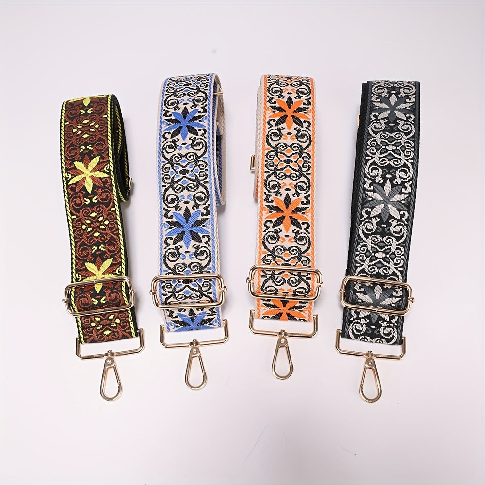 Vintage Pattern Wide Bag Strap All Match Strap For Shoulder Bag