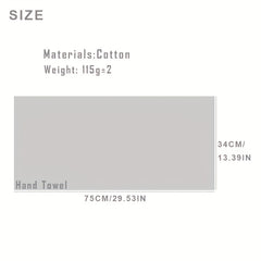 Soft Cotton Hand Towel with Embroidered Lettering 13x29 inches