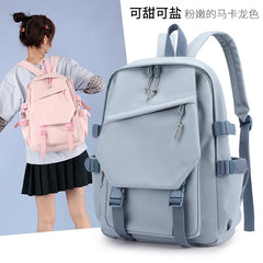 2Pcs/set Waterproof Nylon Backpack School Bag for Girls Boys Large Capacity