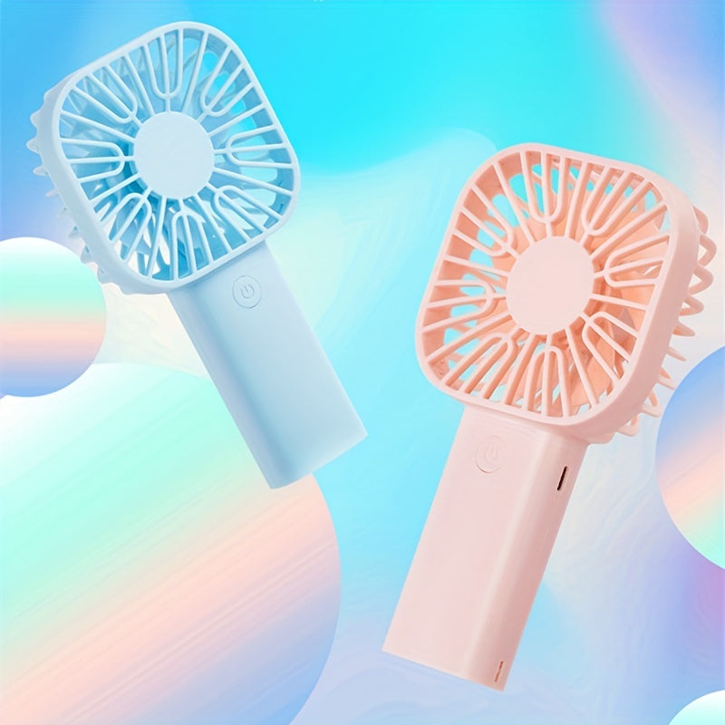 Cartoon Handheld Fan USB Rechargeable Portable Pocket Fan