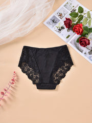 3pk Plus Size Floral Lace Stretchy Panties Set