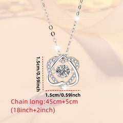 MASALADI Boho Infinity Heart Necklace Zirconia Copper Chain with Card