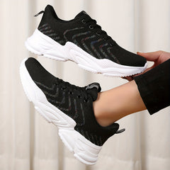 Women's Lightweight Walking Shoes Lace Up Mesh Sneakers