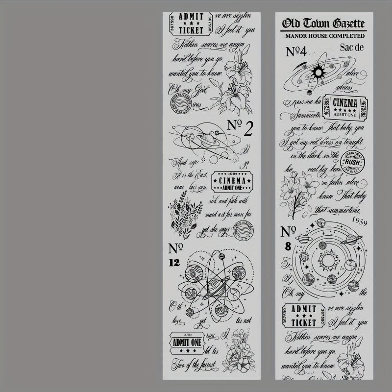 Roll Starry Universe Series PVC Diary Notebook Sticker