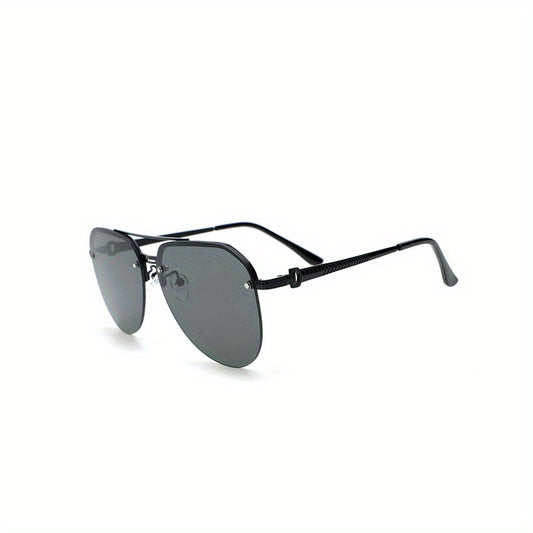 Rivet Aviator Sunglasses Metal Frame UV400
