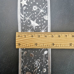 5M Double Layer Christmas Ribbon Tree Ornaments Bow Packaging Crafts