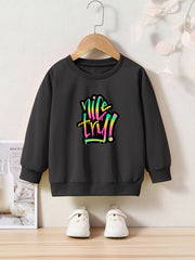 OERYUI Toddler Kids Long Sleeve Sports Sweatshirt Top
