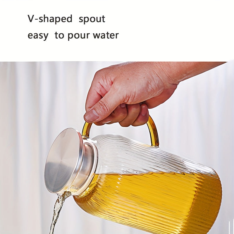 Large Capacity Glass Water Bottle 1200ml Outdoor Jug Tea Kettle