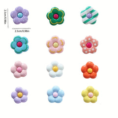 28pcs Faux Pearl & Flower Shoe Charms For Clogs DIY Shoes Accessories