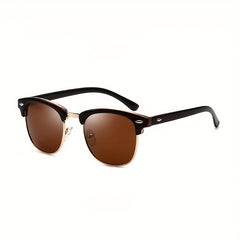 Men's Semi Rimless Polarized Sunglasses UV400 Outdoor Sports