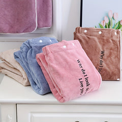 Embroidered Wearable Bath Towel for Adults - Absorbent Bathrobe