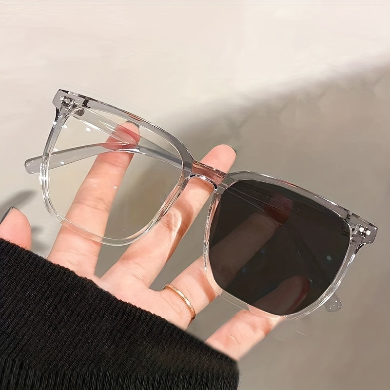 Y2K Block Sunglasses Square UV400 Sun Shades Glasses Beach Party