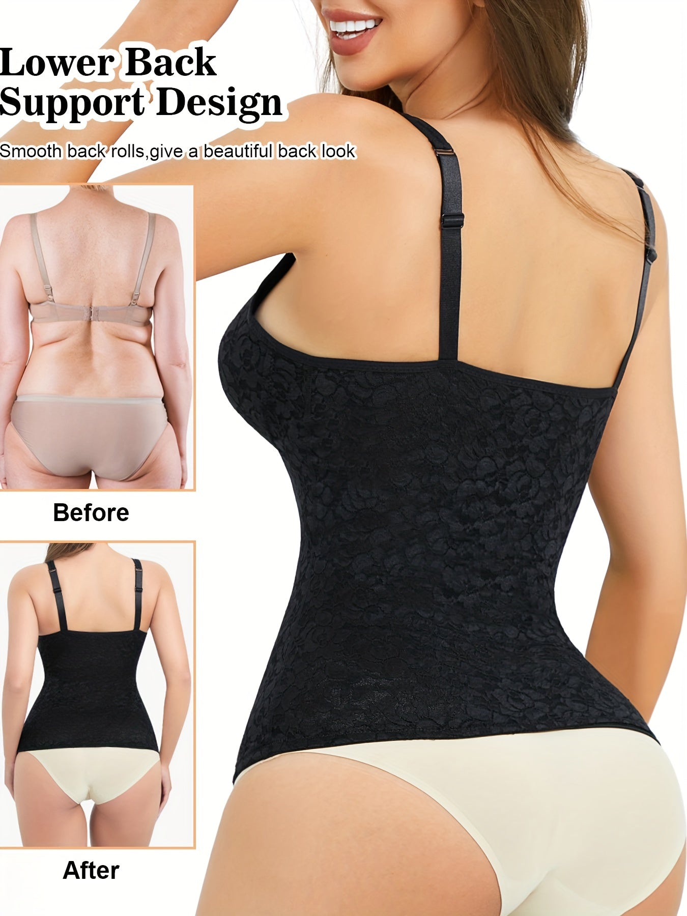 Lace Tank Top V Neck Sleeveless Lingerie Women's Underwear