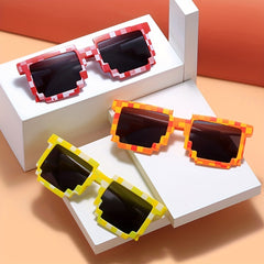 Gamer Robot UV Protection Sunglasses Cosplay Pixel Mosaic Sun Glasses