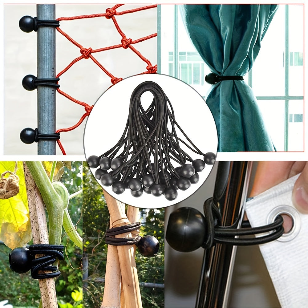 30pcs Ball Bungee Tarpaulin Tensioner for Tents with Ball Cord