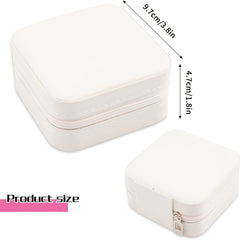 Portable Travel Mini Jewelry Box Leather Ring Organizer Case