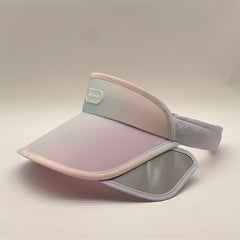 Gradient Golf Visor Hat Adjustable PVC Sun Beach Hat