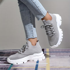 Mesh Breathable Chunky Sports Shoes Lightweight Running Shoes Women's Footwear