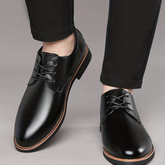 Men's Lace Up Derby Shoes Round Toe Formal Business Wear Non Slip