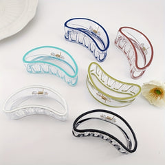 Transparent Enamel Hair Claw Plastic Hair Claw Shark Claw Ponytail Holder