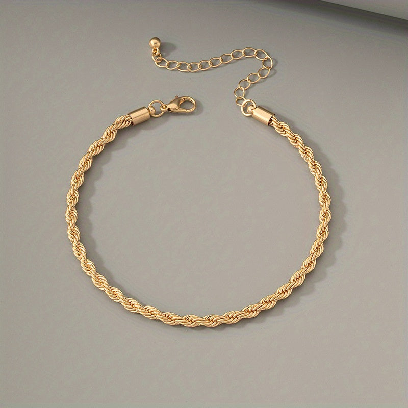 Minimalist Braided Chain Bracelet For Men Daily Decoration Gift