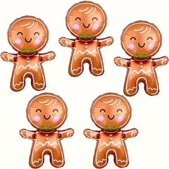 Christmas Gingerbread Man Balloon Winter Theme Party Decoration