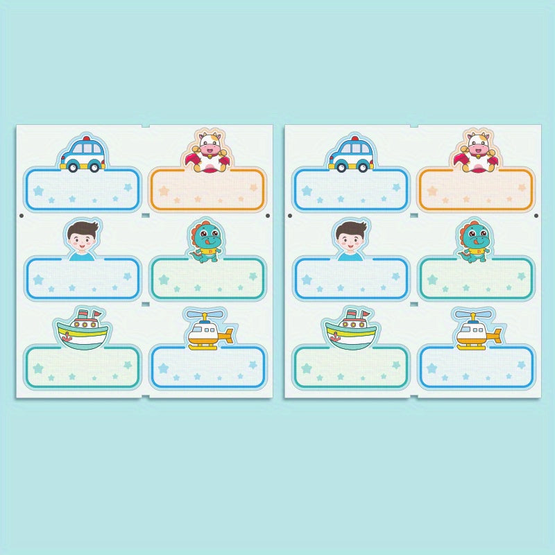 Waterproof Name Stickers School Uniform Embroidery Clothes Leather Tag Name Stic