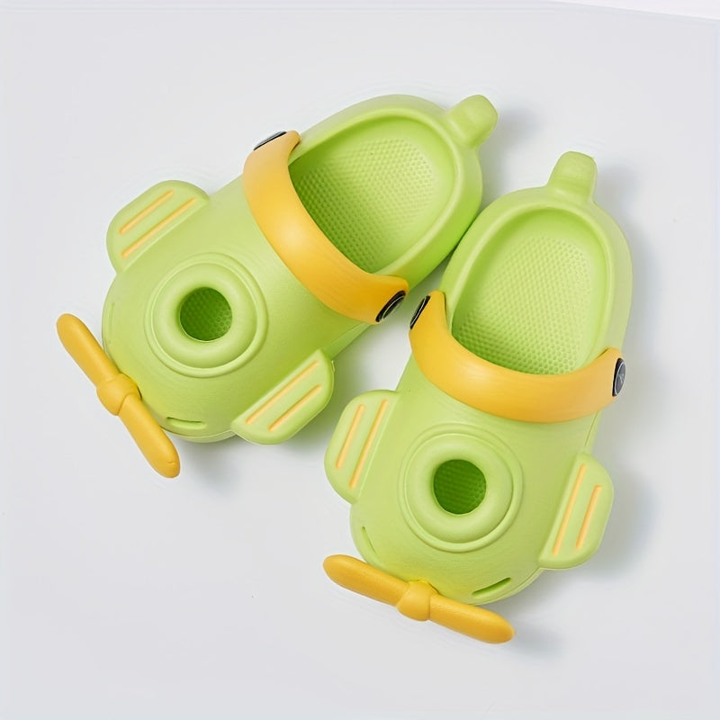 Kids Cartoon Airplane & Cloud Slippers Lightweight House Shoes