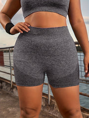  Women's Seamless High Rise Skinny Fitness Shorts