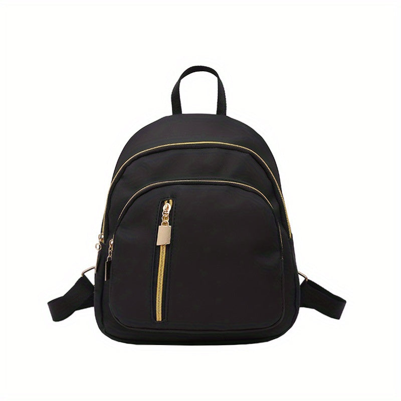 Small Backpack Purse Nylon Travel Daypack Solid Zipper