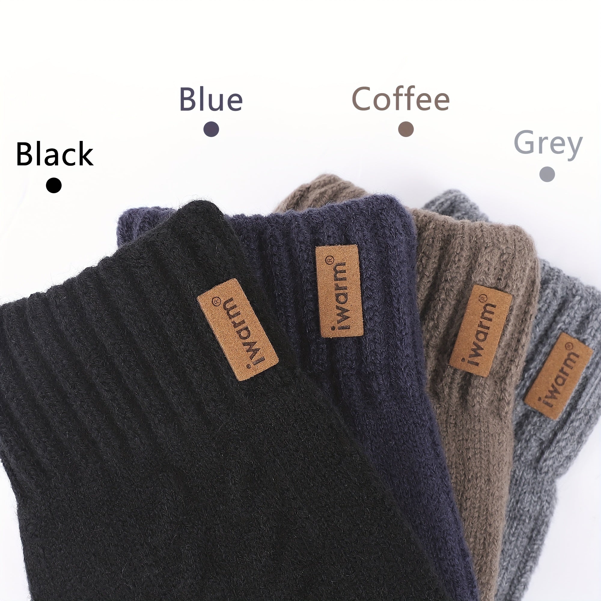 Men's Knitted Touch Screen Gloves with Fleece Lining