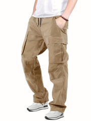 Men's Straight Leg Cargo Pants with Flap Pockets