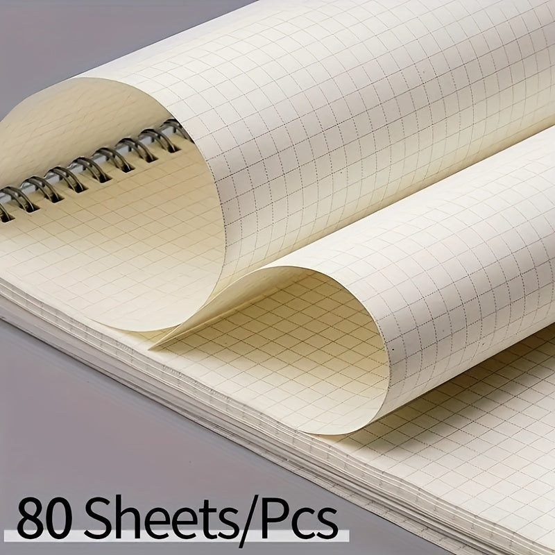 Spiral Grid Notebook A5 B5 80 Sheets
