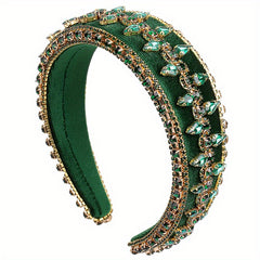 Baroque Crystal Headband Rhinestone Brim Head Hoop Vintage Hair Accessories