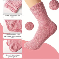 5 Pairs Thick Socks Soft Casual Sports Socks