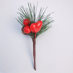 Christmas Decoration Red Fruit Branch Simulation Pine Cone Pine Needle Ornament