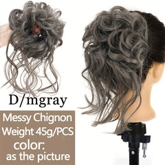 Women's Curly Hair Bun Chignon for Wedding Daily Use