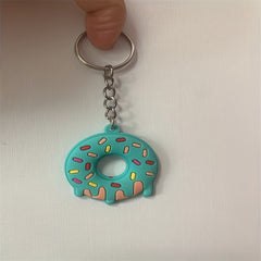 Donut PVC Keychain For Backpack Car Key