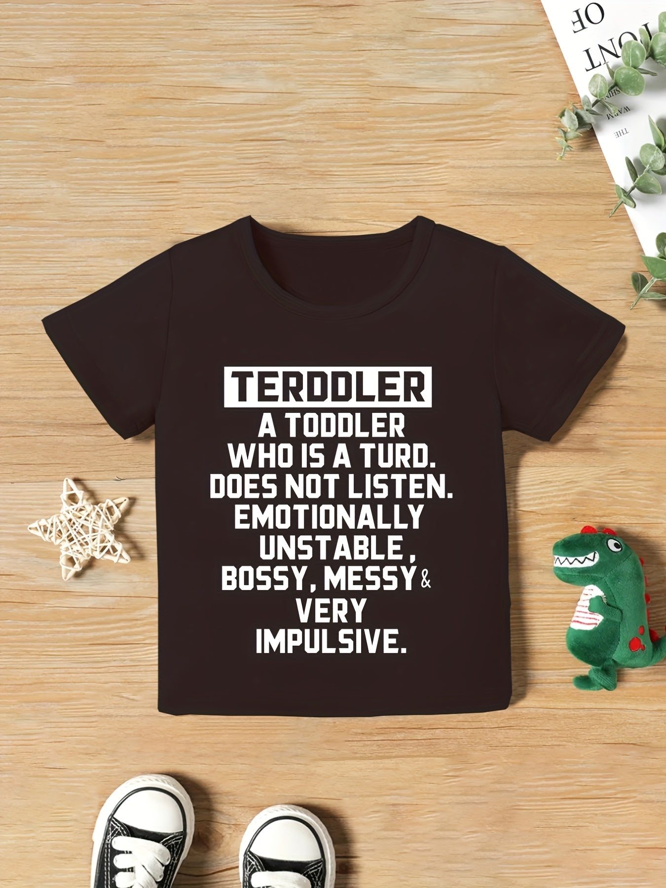 Letter Print Round Neck T shirt Casual Baby Summer Clothes