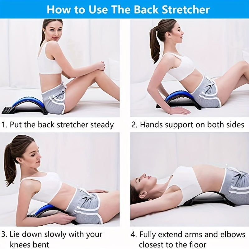 Adjustable Lumbar Relaxer Magnetic Therapy Back Stretcher Pillow